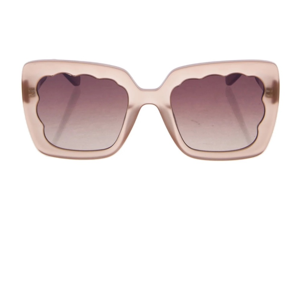 KREWE Pale Pink Frame Sunglasses with Gradient Purple Lenses